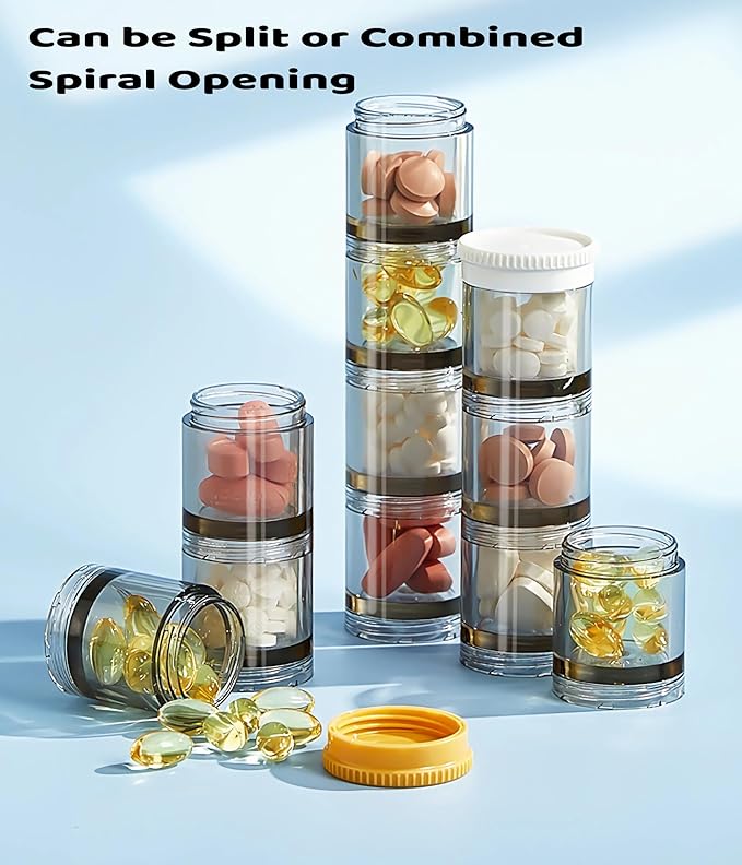 MURRI&MURRDI 7-Day Pill Organizer with 21 Compartments for 3 Times Daily - Extra-Large Moisture-Proof Travel Pill Case for Vitamins, Fish Oil, Medications - Weekly Medicine Dispenser, White