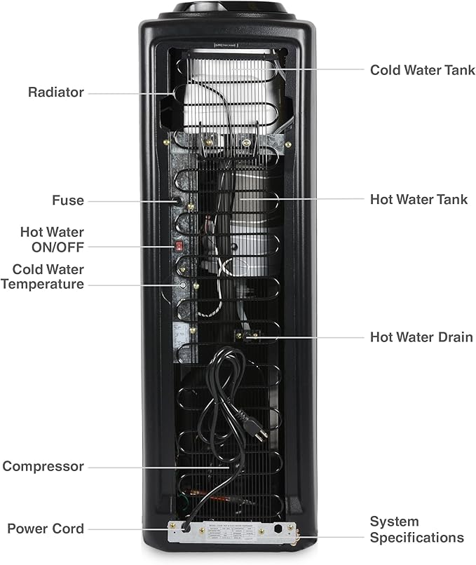 Brio CL520 Commercial Grade Hot and Cold Top Load Water Dispenser Cooler - Essential Series
