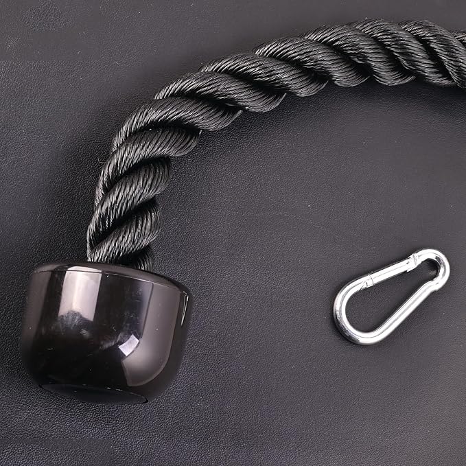 EnriQ Tricep Rope Pull Down,Heavy Duty Triceps Kit Easy to Grip & Non Slip Cable Attachment Ideal for Home Gym Face Pulls Tricep Push Down Rope System