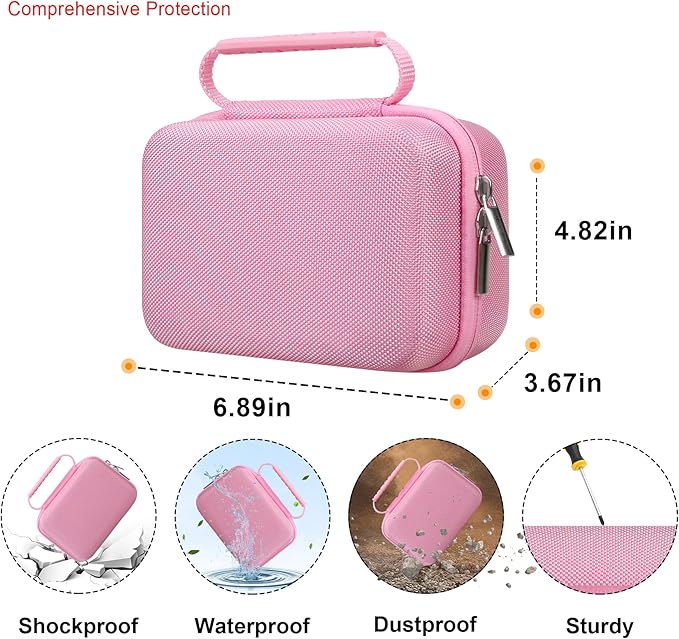 Elonbo Carrying Case for OMRON Evolv Bluetooth Wireless Upper Arm Blood Pressure Monitor, for OMRON Evolv BP7000 Portable One-Piece BP Monitor Storage Holder, Pink