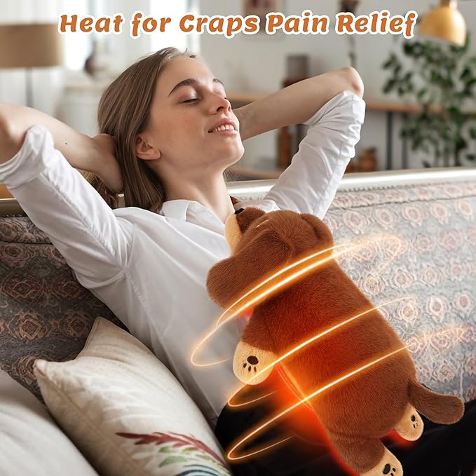 2lb Weighted Dachshund Dog Microwavable Heating Pad-16in Weighted Dachshund Dog Heating Pads for Cramps &Period Pain Relief, Heatable & Coolable Stuffed Animals Bedtime Birthday Gift for Women Kids
