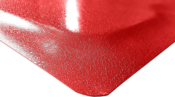 Rhino Mats, Rhino Hide Salon Mat, Non-Slip Standing Cushioned Comfort Anti-Fatigue Mat for Salon, Barbershop, or Spa (Red, Rectangle 3' x 3.5' x 1/2")