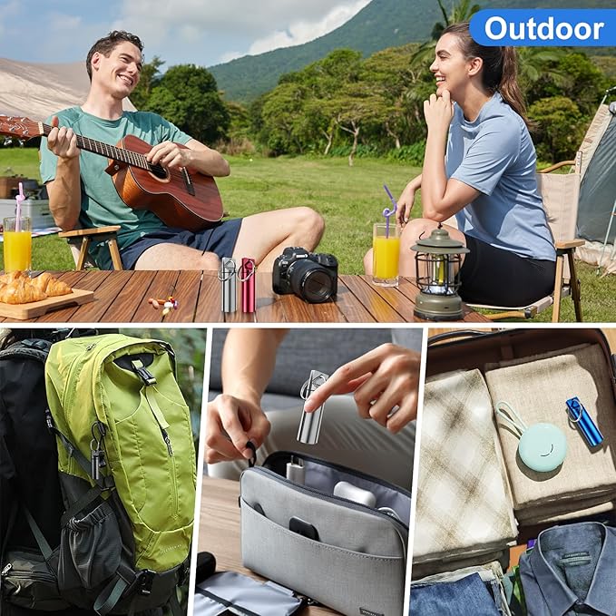 5 Pack Keychain Pill Holder, Portable Pill Organizer Small Pill Case for Purse, Waterproof Metal Pills Case Pill Keychain Container for Outdoor Camping Travel
