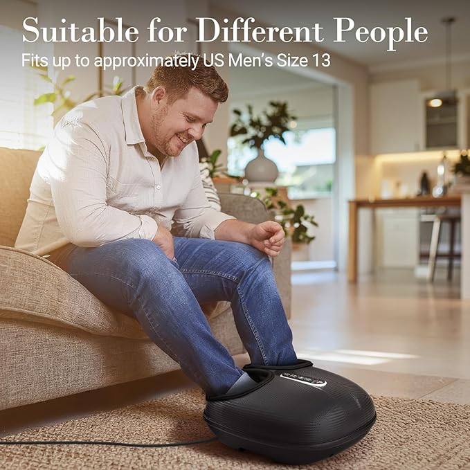 FSA Eligible Shiatsu Foot Massager for Plantar Fasciitis, HSA Store Feet Massager with Heat, Vibration and Compression, Deep Kneading for Tired Feet and Neuropathy, Mother Day Gift (with Remote)