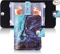 Pill Organizer,Pill Pouches Clear Plastic Pill Bags Self Sealing Travel Medicine Organizer Storage(1-Blue Quicksand)