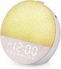 Sunrise Alarm Clock White Noise Machine | Natural Wake-Up Light for Bedroom with 30 Soothing Sleep Aids, Bluetooth Speaker, Dimmable Clock, Screen-Free Design for Baby Adults Kids-Grey