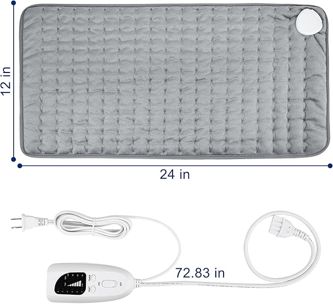 Electric Heating pad for Back Neck Shoulder Knee Arms Legs- Electric Heat Pads with 6 Heat Settings & Auto Shut Off &Dry/Moist Heat Heating Pad for Birthday Mother Father Girl Men Women