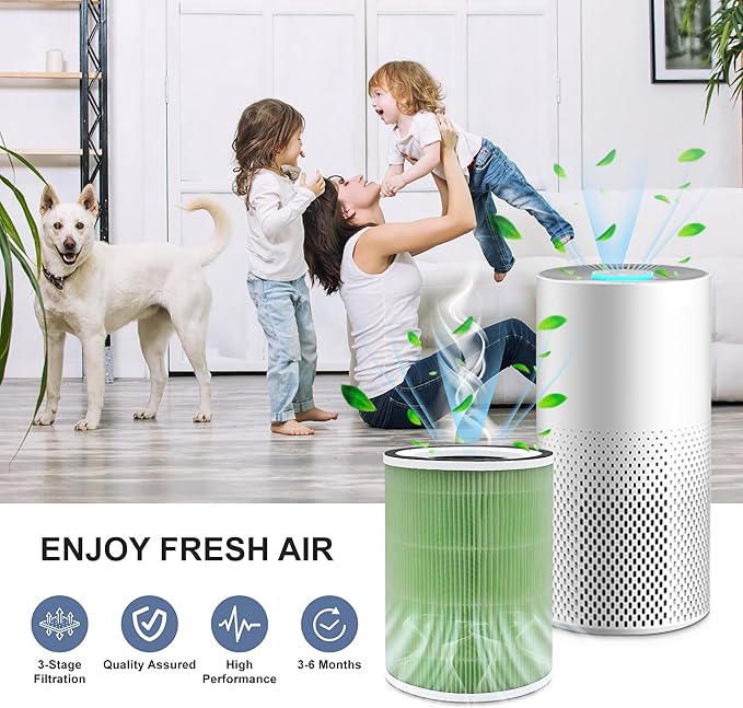 2 Pack KILO H13 True HEPA Filter Compatible with Afloia KILO, KILOPLUS, KILOPRO, MIRO,MIRO PRO and MORENTO MR-Kilo, Kalo Air Pur ifier, 360° 4-Stage Filtration