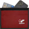 Gecko Travel Tech Faraday Bag, Anti-Tracking GPS RFID Car Key Signal Blocker Wallet Shielding Pouch Protective Case for Cell Phone Car Key FOB, Data Privacy, Electronic Device Security (RED - NYLON)