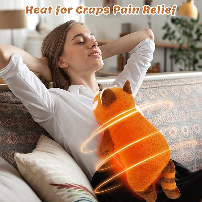 2lb Red Panda Stuffed Animals Microwavable Heating Pad-19'' Red Panda Heating Pads for Cramps &Period Pain Relief for Women,Heatable & Coolable Stuffed Animals Bedtime Birthday Gift for Women Kids