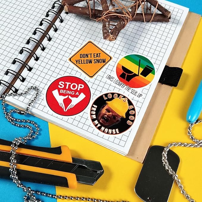 BulbaCraft Funny Hard Hat Stickers for Men - Hardhat Stickers, Tool Box Decals, Toolbox Accessories - Construction, Mechanic Helmet Decals for Adults, Gifts for Women & Men