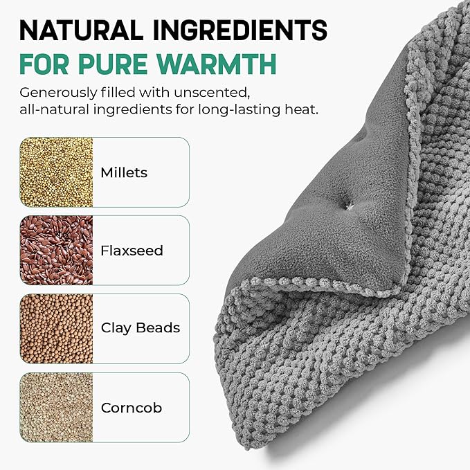 My Heating Pad Deluxe Microwavable Heating Pad for Back, Neck, Shoulder and Cramps - Deluxe Unscented Heat Pack - Chilled or Heated Pad Therapy
