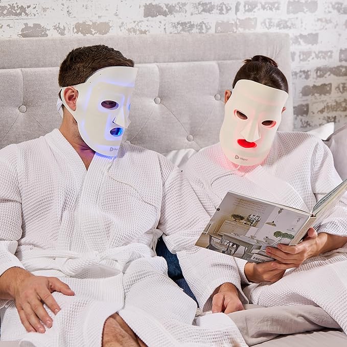 LifePro Red Light Therapy Mask –Revitaglow Infrared Red Light Therapy For Face and Neck - LED Mask with 3 to 4 Modes – 2000mAh Battery & Auto-Timer - For Daily Skin Wellness and Comfort