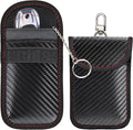 2 Pcs Faraday Bag for Car Keys, RFID Signal Blocking Pouch, Anti-Theft Key Fob Protector, Cell Phone Signal Blocker Case, Car Key Fob Cage (Medium)