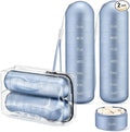 [2 Pack] Zannaki Metal Travel Pill Organizer, Portable Waterproof Weekly Pill Box, Large Aluminum Alloy Pill Case Container, BPA Free 7 Day Daily Medicine Organizer Holder for Vitamin, Supplement