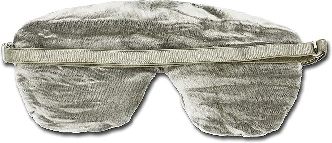 Handmade Weighted Sleep Eye Mask Yoga Pillow - Flax Seed Fill - Lavender Scented - Silver - TEMFL-SV