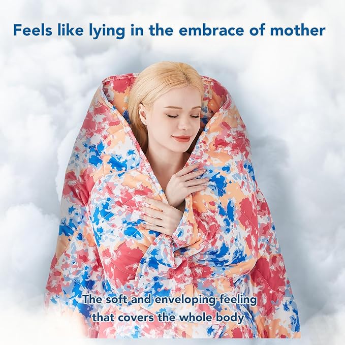 Topcee Weighted Blanket for Adults (15 lbs, 48" x 72") Twin Size Soft Cooling Heavy Blanket Sleeping, Apply to 130-160 lbs Body, Thick Breathable Blanket with Glass Bead, Easy Care