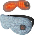 Heated Eye Mask Cordless for Dry Eyes with Replaceable Shell,Buit-in 1000mAh Battery, Eye Relief, Improved Sleep, Light Blocking Warm Eye Compress Washable Eye Heating pad for Travel Family,Best Gift