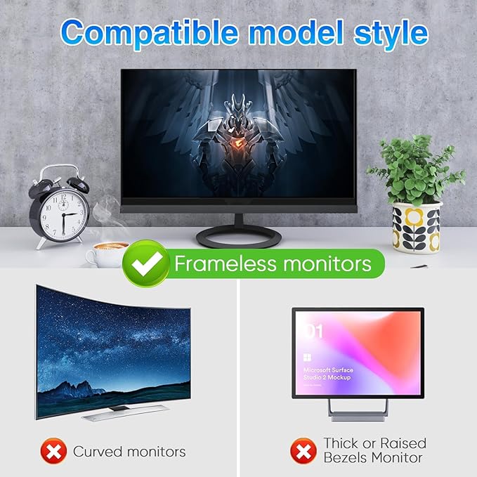 2 Pack 22 Inch Magnetic Computer Privacy Screen Filter for Monitor 16:10 Aspect Ratio, Removable Hanging Privacy Screen Shield, Anti Blue Light Filter, Anti-Glare Protector