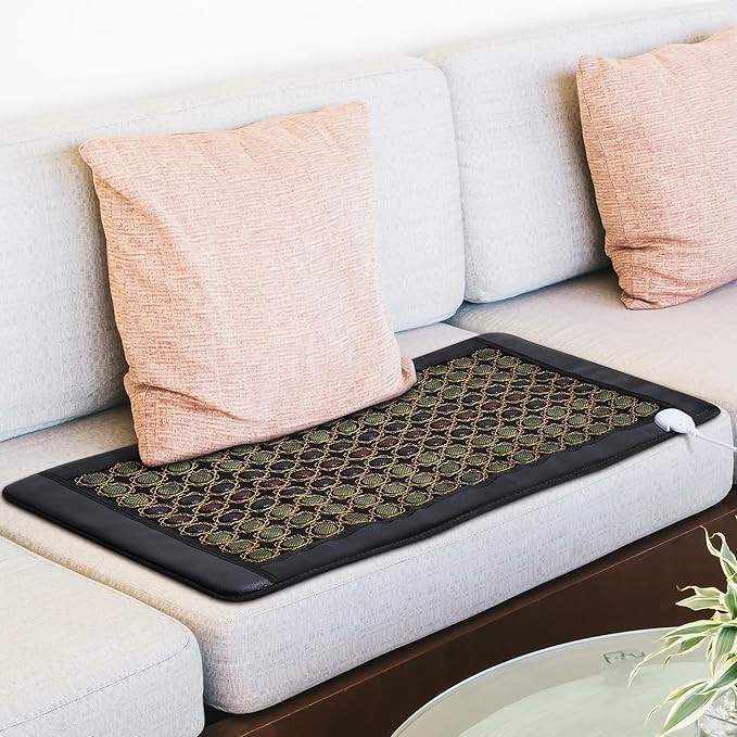 Jade Heating Pad for Back, Far Infrared Heating Pad, Smart Controller with Memory Function, Heating Pads with Travel Bag and Auto Shut Off, 31.5 x 21 inches