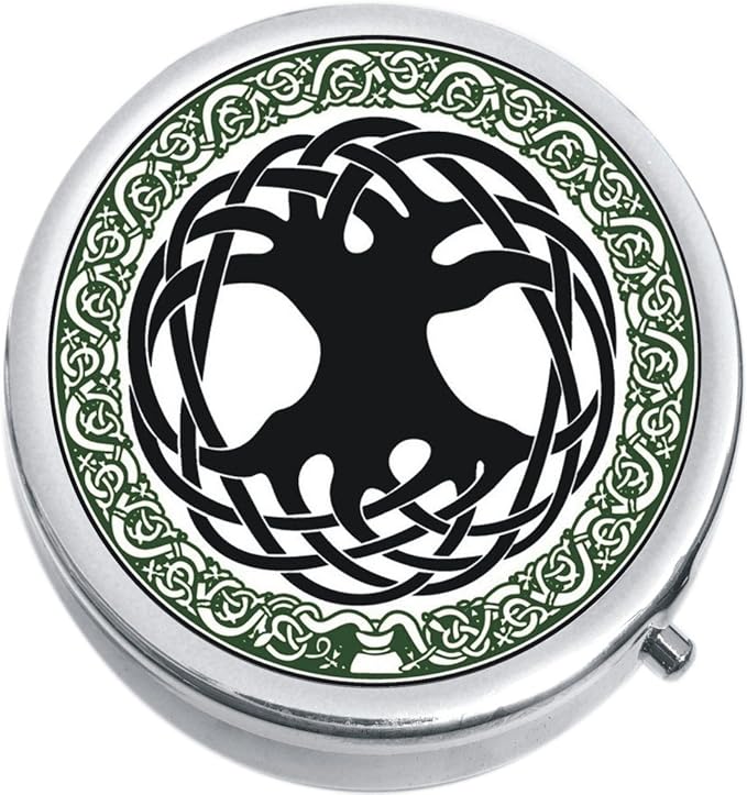 Celtic Tree Medicine Vitamin Compact Pill Box