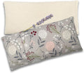 100% USA Handmade, Washable Cotton Eye Pillow 9", Moist Heat Eye Compress, Hot/Cold Rice & Lavender Therapy Pack (Berry Leaves, Lavender + Rice)