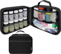 Large Pill Bottle Organizer - 10 Pockets Medicine Bag for Travel & Home Storage - Black