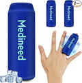 2PCS Finger Sleeves Gel Ice Pack, Lasting Cold Compress Freeze Sleeve, Reusable Finger Brace Ice Packs for Injuries, Arthritis, Tendonitis, Gout, Sprains, Middle Protectors (Blue)