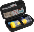 Canboc Travel Carrying Case for Asthma Inhaler, Handheld Spacer for Adults and Kids, Masks, Hard Inhaler Case with Mesh Pocket fit Medicine and Other Essentials, Black (CASE ONLY)