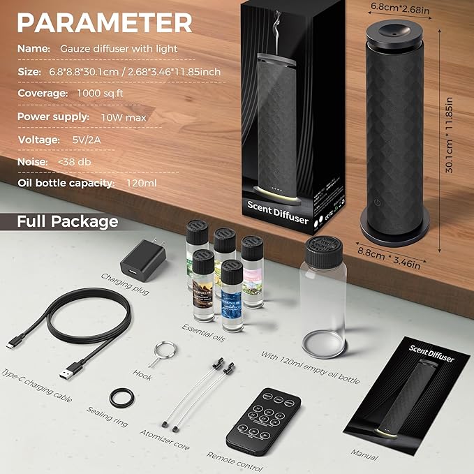 Scent Diffuser Hotel Collection - Cold Air Diffusers for Home, Quiet Operation, Suitable for Living Rooms, Offices, and Hotels