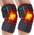 2-Pack Red Light Therapy for Knee Brace, Wireless 72 LEDs Knees Wraps with 660nm & 850nm Infrared Light, 3000mAh Battery, Heat & Pulse for Knee Elbow Shoulder Joint Pain Relief