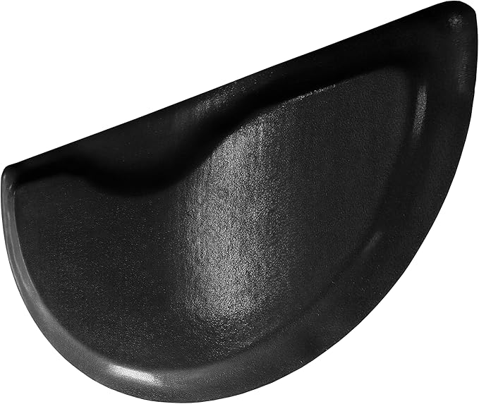 Rhino Mats, Rhino Hide Salon Mat, Non-Slip Standing Cushioned Comfort Anti-Fatigue Mat for Salon, Barbershop, or Spa (Black, Semi-Circle 3' x 3.5' x 1/2")