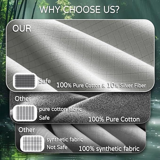 Grounding Sheet Queen Size-90% Organic Cotton & 10% Silver Fiber, Deep Pocket 18" Design, Soft & Conductive, for Better Sleep & Stress Relief Earth Grounf Bedding(Beige,60"x80"x18")