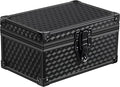 Faraday Box for Car Keys, Car Key Fob Signal Blocker RFID Blocking Protector, Secure Anti-Theft Shielding Cage for Keyless Entry (Black Rhombus)