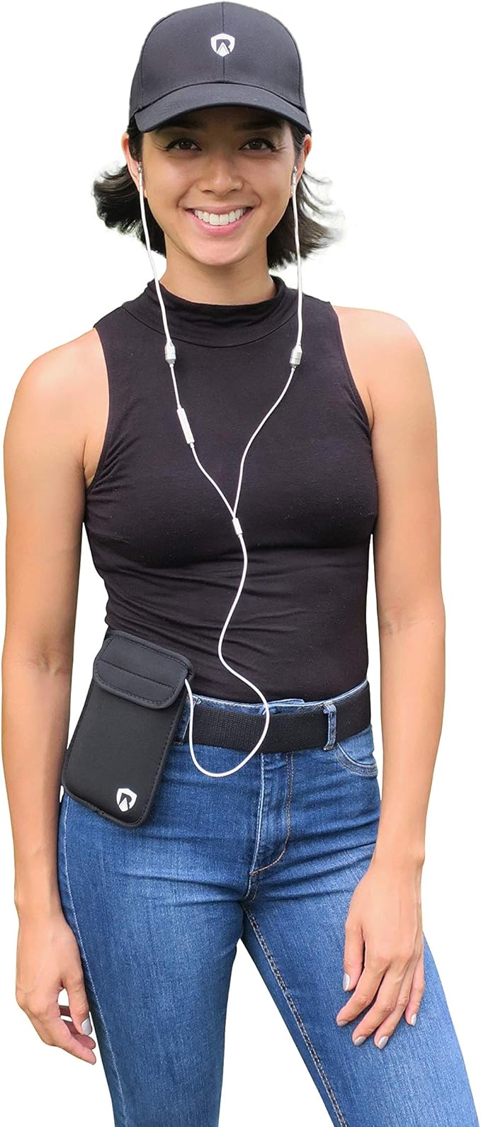 RadiArmor EMF Blocking Cell Phone Sleeve - EMF Blocking Pouch That Fits Most Standard Smartphones - Updated Version (Black, Large)