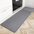 Artnice Kitchen Mats for Floor 2PCS, 0.4inch Stylish Anti Fatigue Mat, Non-Slip Standing Desk Mat, Waterproof Kitchen Rugs Set for Kitchen Floor, Office, Sink, Laundry 17.3"×30"+17.3"×47", Grey