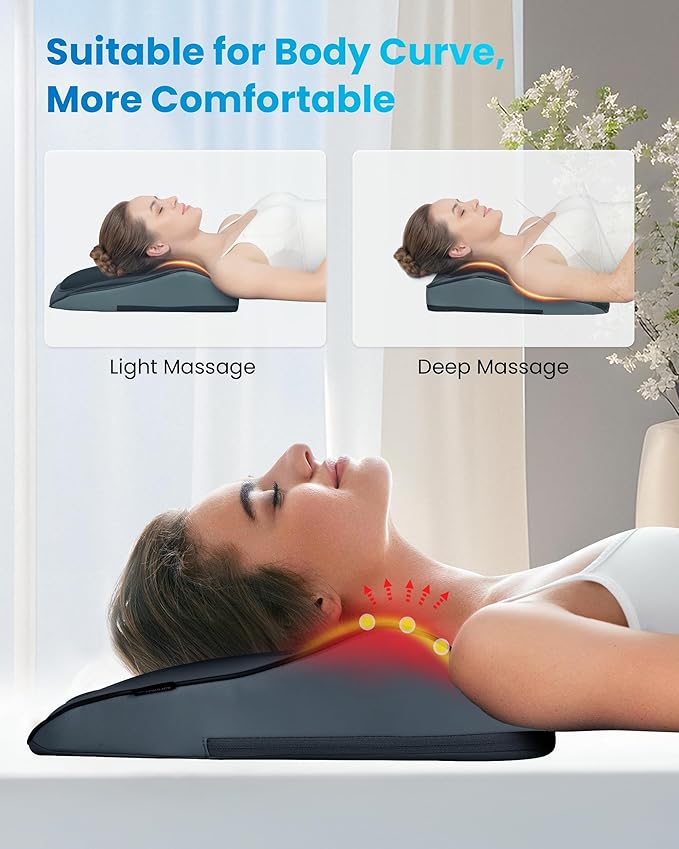 COMFIER Cordless Back Massager with Heat,Vibration & Shiatsu Neck Back Massager for Pain Relief Deep Tissue,Rechargeable Nekc Shoulder Massager Portable,Gifts for Mom Dad