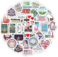 BulbaCraft 100Pcs Washington DC Stickers for Water Bottle and Laptop - Washington DC Party Supplies & Decorations, Waterproof Vinyl Decals, State Pride and Icon Stickers, Gifts for Women & Men
