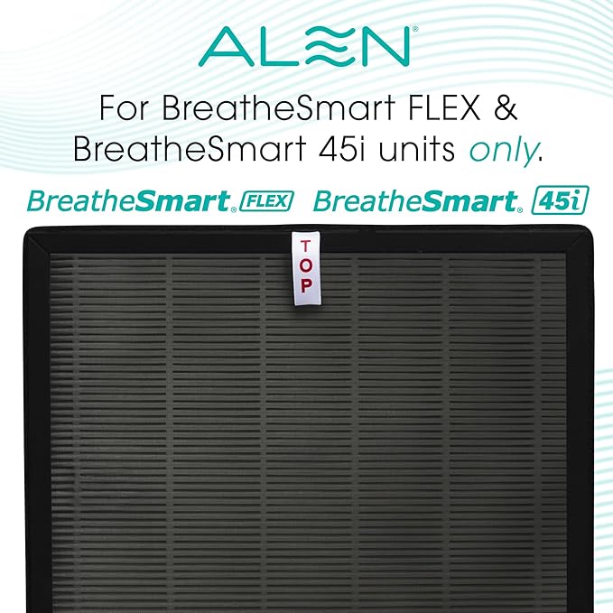Alen 45i & Flex Replacement Air Filter, Odor, B4-Odor H13 True HEPA + Carbon Catalyst Filter for BreatheSmart 45i & Flex Air Purifier - Captures Dust + Pet Dander & Household Odors