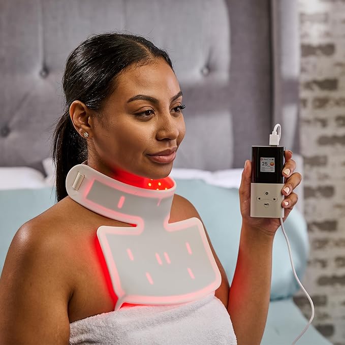 Lifepro Red Light Therapy Mask –Revitaglow Infrared Red Light Therapy for Face and Neck - LED Mask with 3 to 4 Modes – 2000mAh Battery & Auto-Timer - for Daily Skin Wellness and Comfort