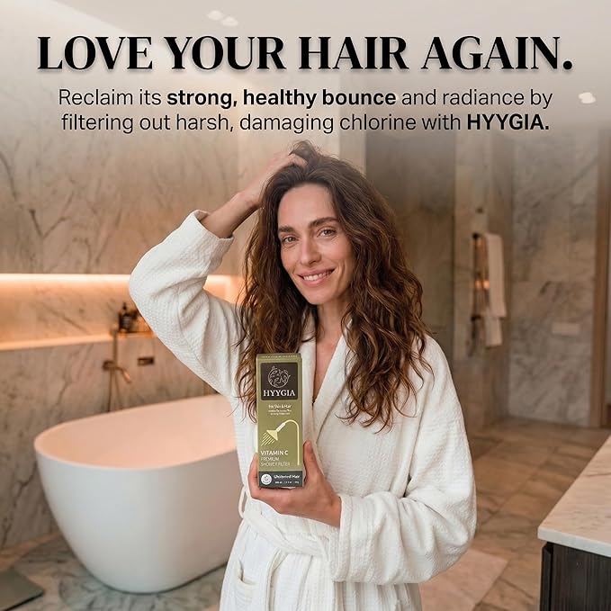 Premium Vitamin C Shower Filter for Hair and Skin - High Output Chlorine Remover & Water Filtration - Reduces Dry Itchy Skin & Frizzy Brittle Hair - Universal Fit (Unscented Bliss)