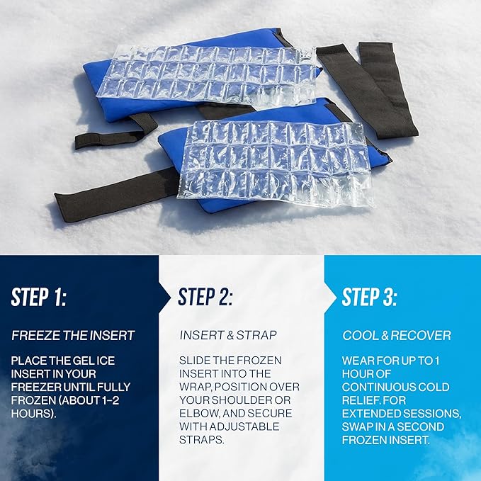 Pro Ice Insert Set for PI-220 - Ice Pack for Youth Shoulder & Elbow Ice Therapy Wrap - Reusable Ice Packs for Injuries - Durable and Effective Ice Packs for Targeted Relief