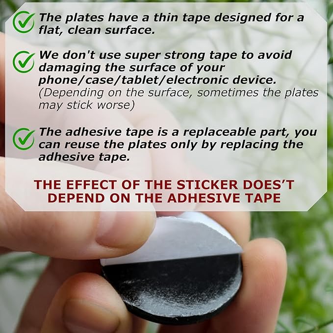 Shungite Cell Phone Stickers 5 Pack - 29mm Genuine Russian Shungite Stone Discs - Natural Protection Shield for iPhone Samsung Galaxy (Set of 5 Plates)