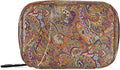 Naanle Vintage Paisley Flower Pill Box 7 Day Pill Case Travel Pill Organizer Bag with Zipper Portable Weekly Case Compact Size for Vitamin Supplement Holder