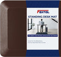 FEATOL Anti Fatigue Mat for Standing, 9/10 Extra Thick Ergonomic Standing Desk Mat, Comfort Memory Foam Standing Mat at Home,Office All Day (20" x 39", Brown, 1PC)