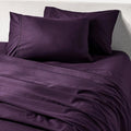 PeachSkinSheets Cooling Bed Sheets for Hot Sleepers - Ultra-Soft Breathable Luxury Microfiber Sheet Set, Moisture-Wicking, Deep Pocket, Oeko-TEX® (Queen Size, Eggplant)