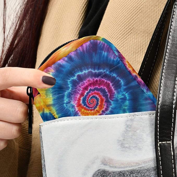 Travel Pill Case Colorful Tie Dye Weekly Small Pill Box 7 Day Pill Box Pill Organizer Bag