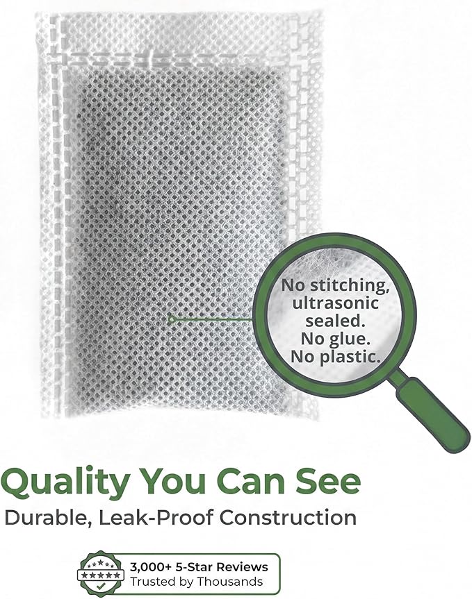 Green Piece® 24 Pack Distiller Filters – Activated Charcoal Carbon Sachets (Made in USA) | Odor & VOC Absorbing Water Filters Compatible with Megahome & Countertop Distillers