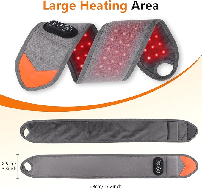 Cordless Wrist Heating Pad for Pain Relief, Heated Wrist Brace Wrist Massager Wrap for Arthritis, Rechargeable Heated Hand Heating Pad Massage for Carpal Tunnel (Grey)