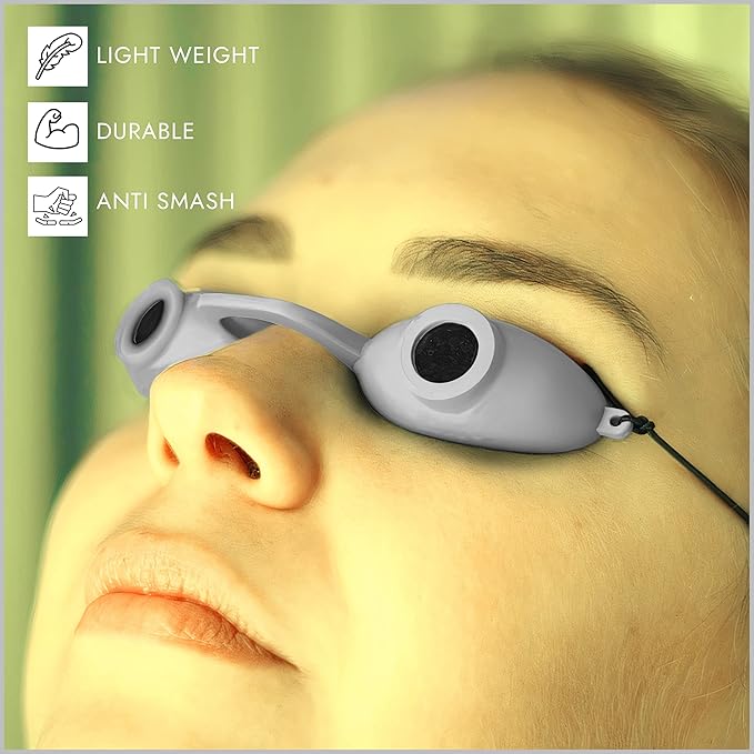 Super Sunnies EVO Flex UV Eye Protection, FDA Compliant, Tanning Bed Goggles, Red Light Theraphy Eyeshields with Case